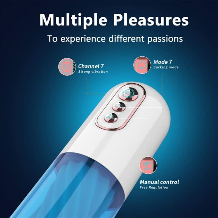 Lovesvibe 7 Vibrations und 3 Saugmodi Elektrischer Masturbator Weicher TPE-Kanal Voice Taschenmuschi Vibrator