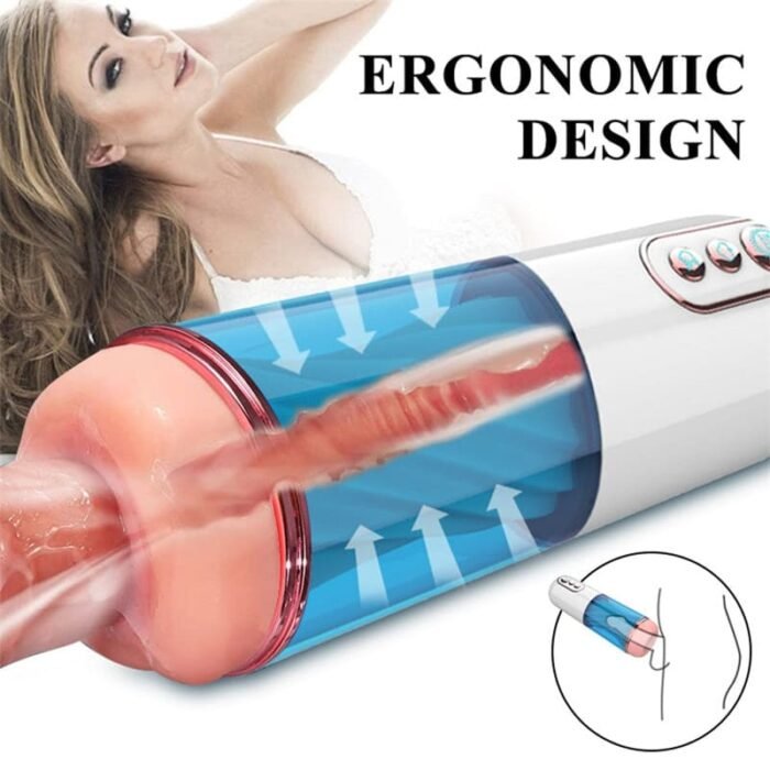 Lovesvibe 7 Vibrations und 3 Saugmodi Elektrischer Masturbator Weicher TPE-Kanal Voice Taschenmuschi Vibrator