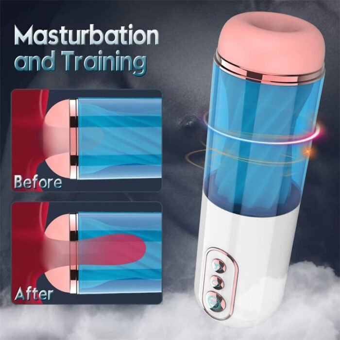 Lovesvibe 7 Vibrations und 3 Saugmodi Elektrischer Masturbator Weicher TPE-Kanal Voice Taschenmuschi Vibrator