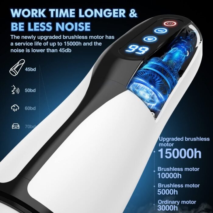 Lovesvibe 9 Vibrationen Saugen Masturbator mit LCD-Display Heizung Elektrischer Sextoys für Männer