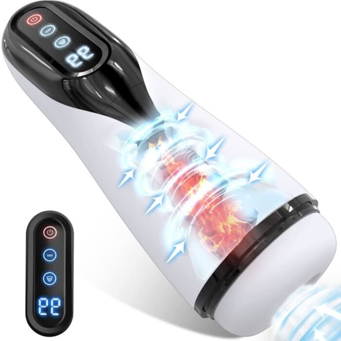 Lovesvibe 9 Vibrationen Saugen Masturbator mit LCD-Display Heizung Elektrischer Sextoys für Männer