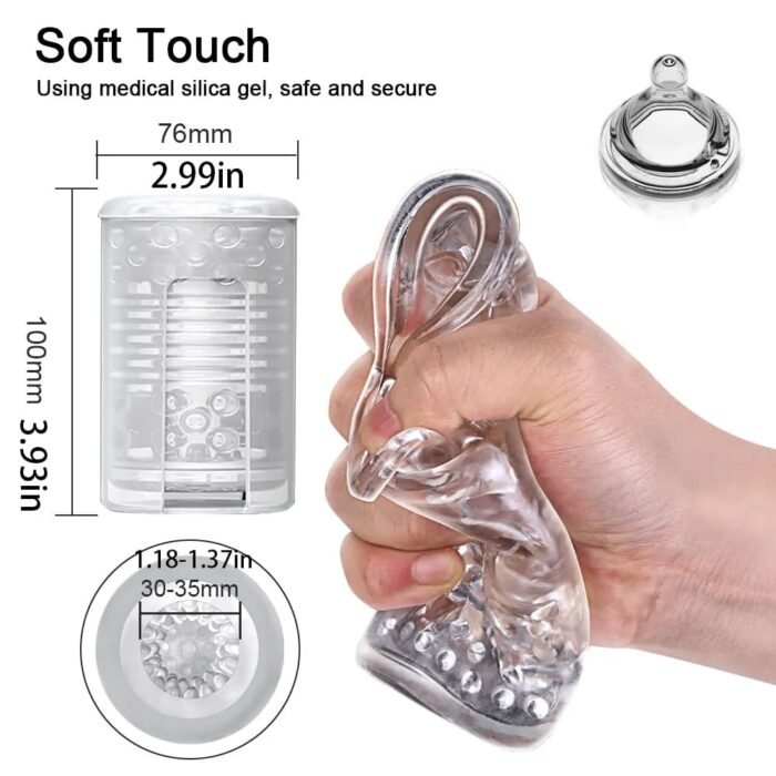 Lovesvibe Automatischer Masturbator, 7 rotierende, 3 stoßende Freisprech-Blowjob-Stroker mit starker Saugbasis