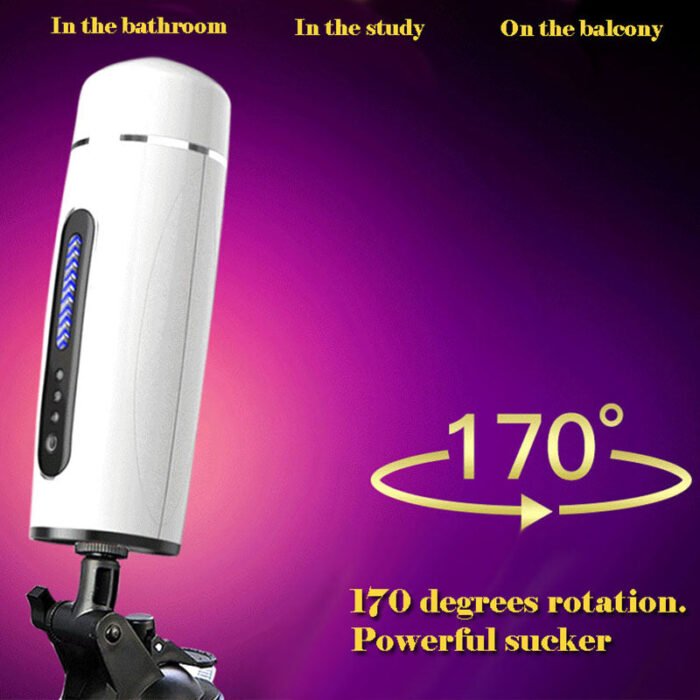Lovesvibe Automatischer Masturbator, Penispumpe mit 7 Vibrationen, Saugfunktion, freihändige Sexmaschine mit Saugfuß