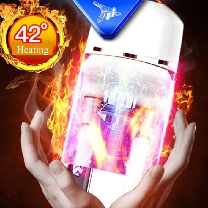 Lovesvibe Automatischer Masturbator, Penispumpe mit 7 Vibrationen, Saugfunktion, freihändige Sexmaschine mit Saugfuß