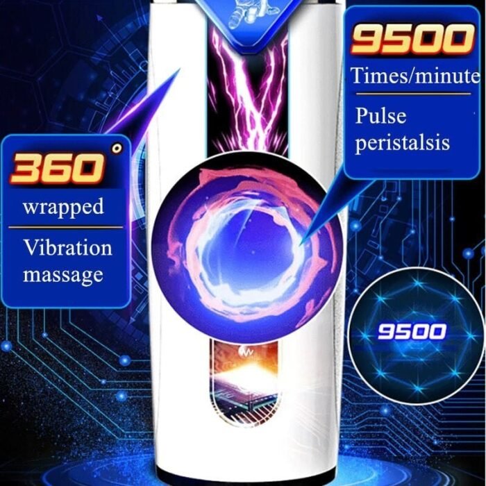 Lovesvibe Automatischer Masturbator, Penispumpe mit 7 Vibrationen, Saugfunktion, freihändige Sexmaschine mit Saugfuß