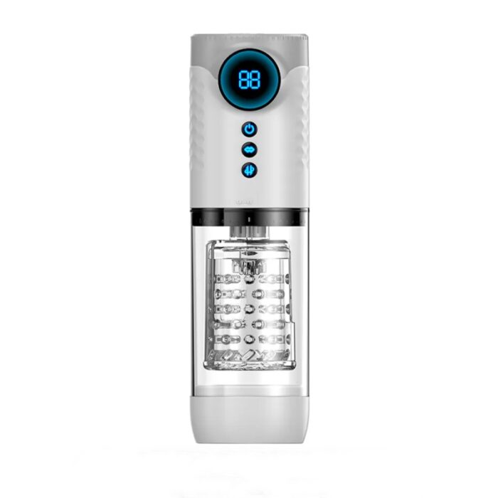Lovesvibe Automatischer Masturbator, Penispumpe mit 9-Frequenz-Teleskop-Dreh-LCD Männer Sex Spielzeug