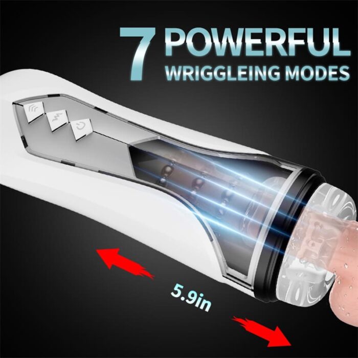 Lovesvibe Automatischer Masturbator Sexspielzeug mit 7 Vibration Stoßmodi Voice Oralsex Sexspielzeug für Männer