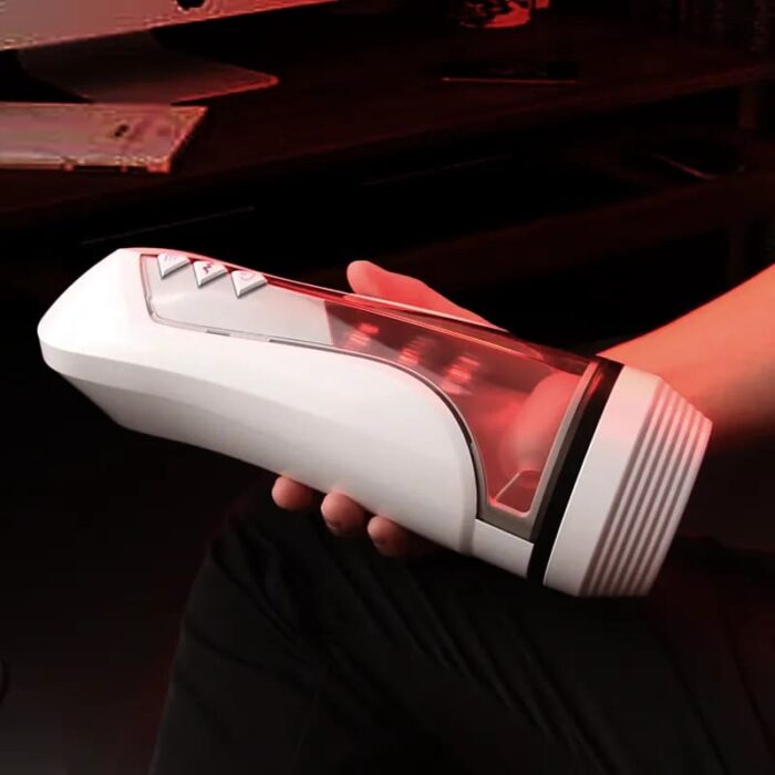 Lovesvibe Automatischer Masturbator Sexspielzeug mit 7 Vibration Stoßmodi Voice Oralsex Sexspielzeug für Männer