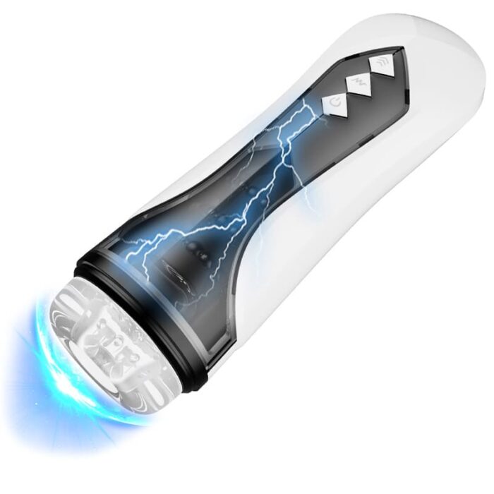 Lovesvibe Automatischer Masturbator Sexspielzeug mit 7 Vibration Stoßmodi Voice Oralsex Sexspielzeug für Männer