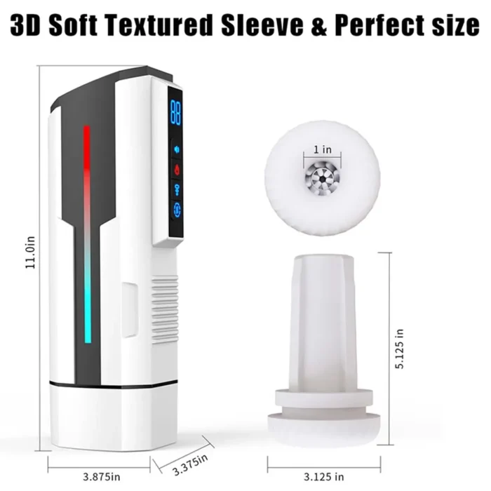 Lovesvibe Automatischer Masturbator mit 5 Stoßvibrations und Saugmodi, Sprachheizung Sexspielzeug für Männer