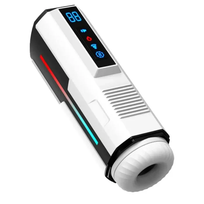 Lovesvibe Automatischer Masturbator mit 5 Stoßvibrations und Saugmodi, Sprachheizung Sexspielzeug für Männer