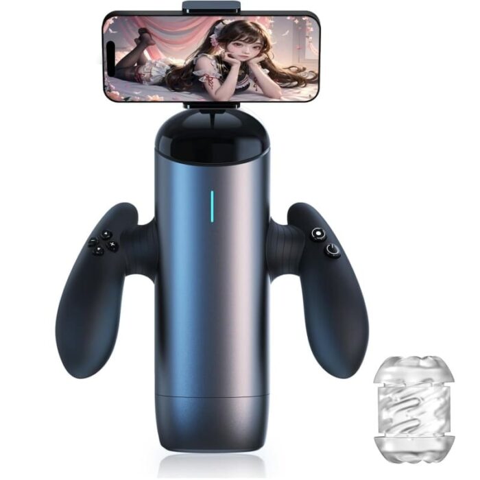 Lovesvibe Automatischer Masturbator mit langem Kolben und Telescopic Distance und 10 Vibration Stoß Sexmaschine
