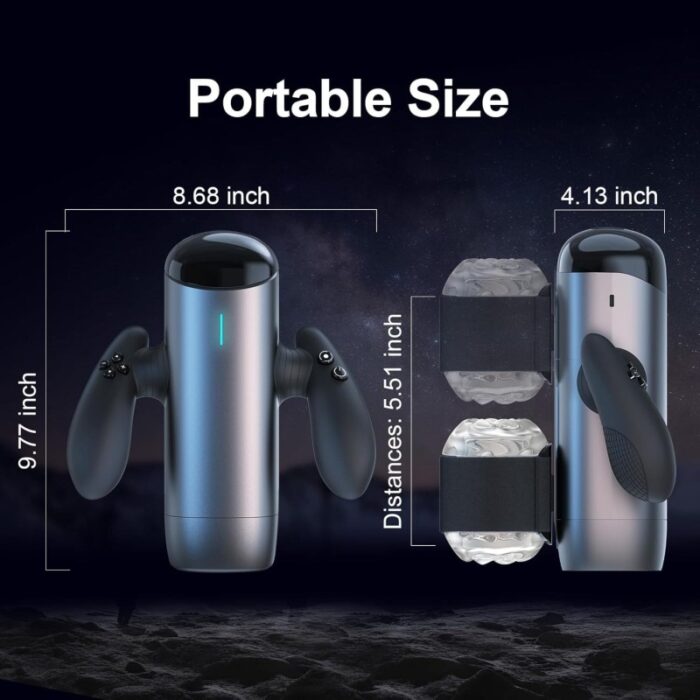 Lovesvibe Automatischer Masturbator mit langem Kolben und Telescopic Distance und 10 Vibration Stoß Sexmaschine