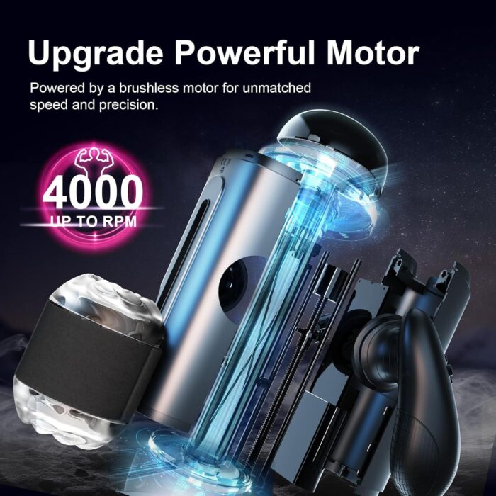 Lovesvibe Automatischer Masturbator mit langem Kolben und Telescopic Distance und 10 Vibration Stoß Sexmaschine