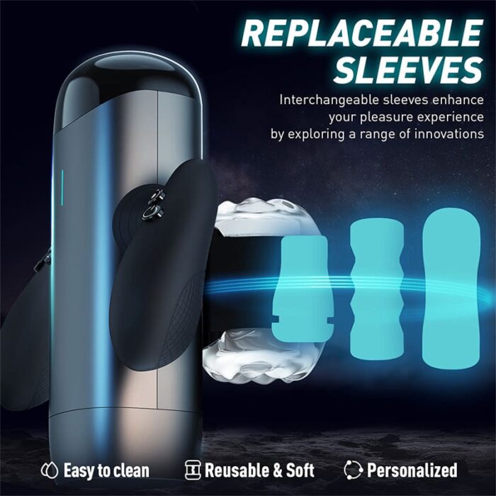 Lovesvibe Automatischer Masturbator mit langem Kolben und Telescopic Distance und 10 Vibration Stoß Sexmaschine