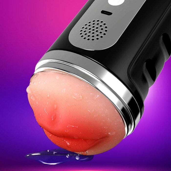 Lovesvibe Doppelkanal Masturbator für Männer mit 6 Vibrations- und Saugmodi Pocket Pussy 3D Male Stroker