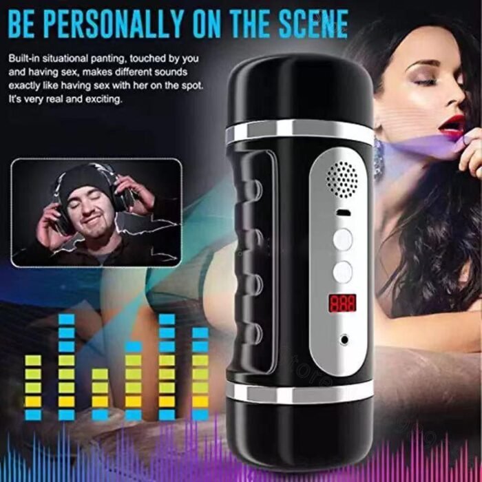 Lovesvibe Doppelkanal Masturbator für Männer mit 6 Vibrations- und Saugmodi Pocket Pussy 3D Male Stroker