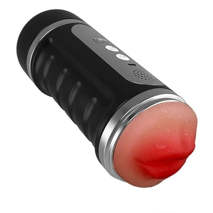 Lovesvibe Doppelkanal Masturbator für Männer mit 6 Vibrations- und Saugmodi Pocket Pussy 3D Male Stroker