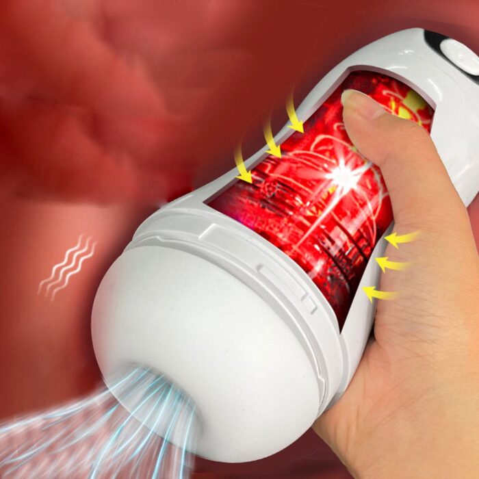 Lovesvibe Elektrischer Masturbator Cup mit 10 Vibrations & Saugmodi 3D Sex Spielzeug für die Männer