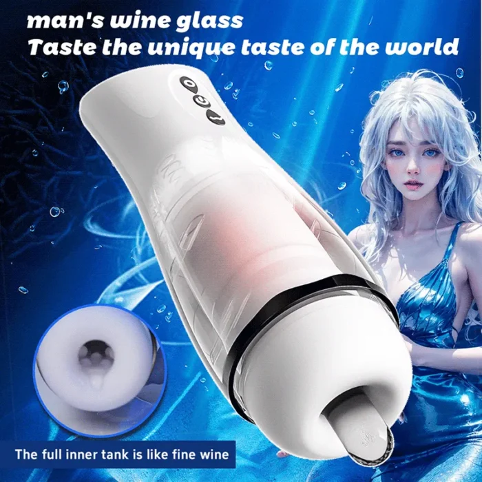 Lovesvibe Elektrischer Masturbator Taschenmuschi mit 9-Frequenz-Vibration, saugende Sextoys für Männer
