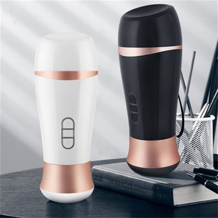 Lovesvibe Elektrischer Masturbator mit 6-Frequenz-Dual-Vibration 3D Realistische Vagina Oralsex Taschenmuschi