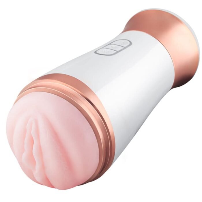 Lovesvibe Elektrischer Masturbator mit 6-Frequenz-Dual-Vibration 3D Realistische Vagina Oralsex Taschenmuschi