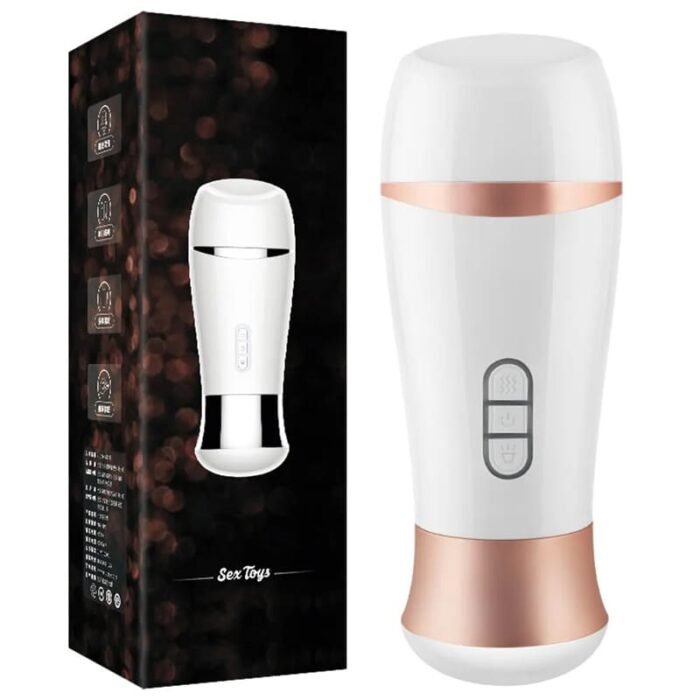 Lovesvibe Elektrischer Masturbator mit 6-Frequenz-Dual-Vibration 3D Realistische Vagina Oralsex Taschenmuschi