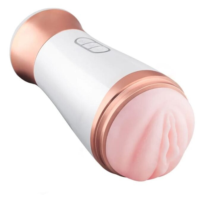 Lovesvibe Elektrischer Masturbator mit 6-Frequenz-Dual-Vibration 3D Realistische Vagina Oralsex Taschenmuschi