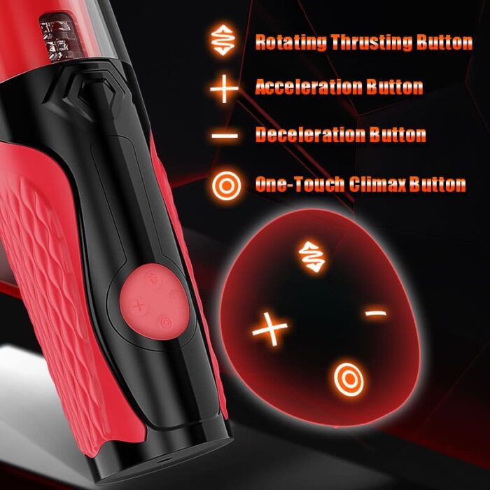 Lovesvibe Intelligenter, um 360° Drehbarer Masturbator Männer, 3,5 cm extra lange Reichweite, stoßende Penispumpe