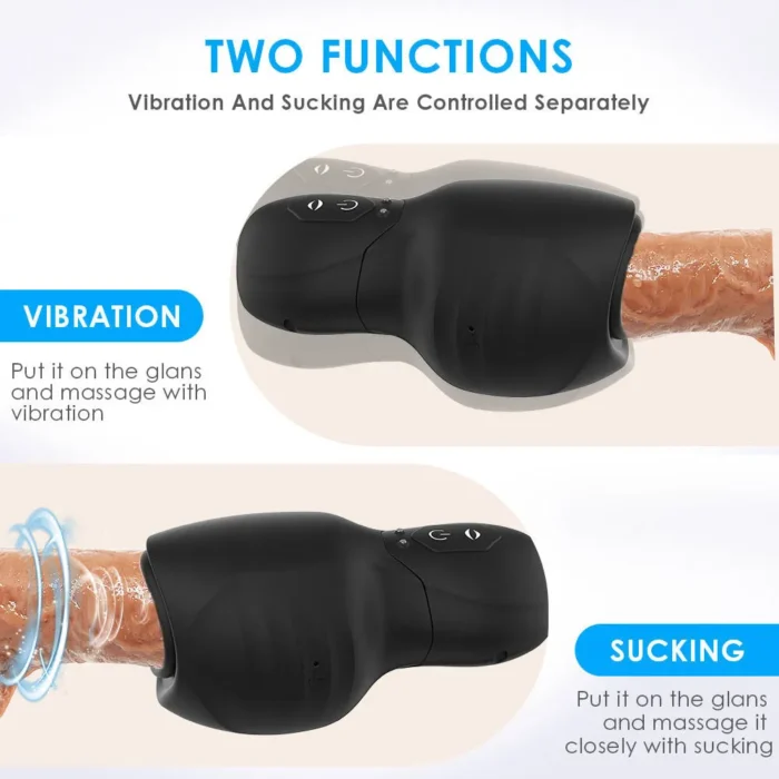 Lovesvibe Masturbator Sextoys Männer mit 7 Vibrationen 3 Saugmodi Sexspielzeug für Männer