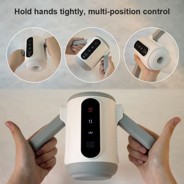 Lovesvibe Masturbieren für Männer Elektrisch 9 Vibration Stoß Modi freihändige Sexmaschine mit klappbaren Griffen