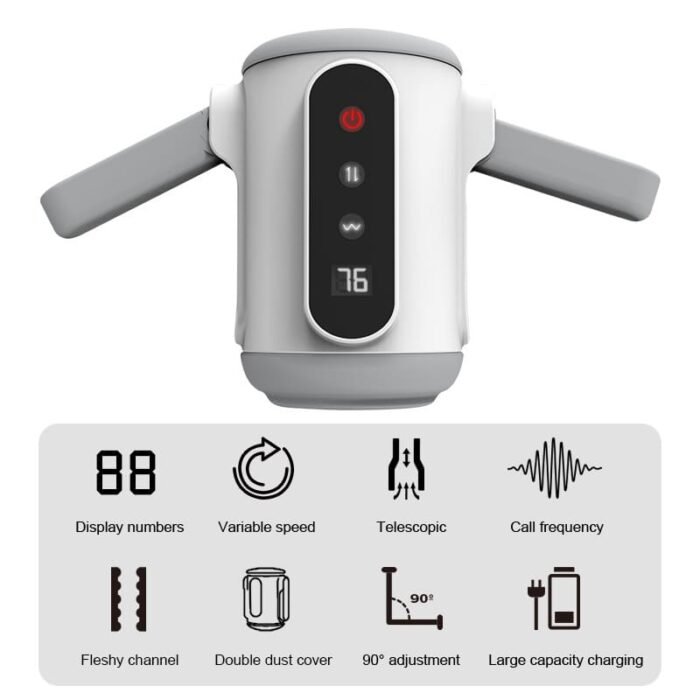 Lovesvibe Masturbieren für Männer Elektrisch 9 Vibration Stoß Modi freihändige Sexmaschine mit klappbaren Griffen