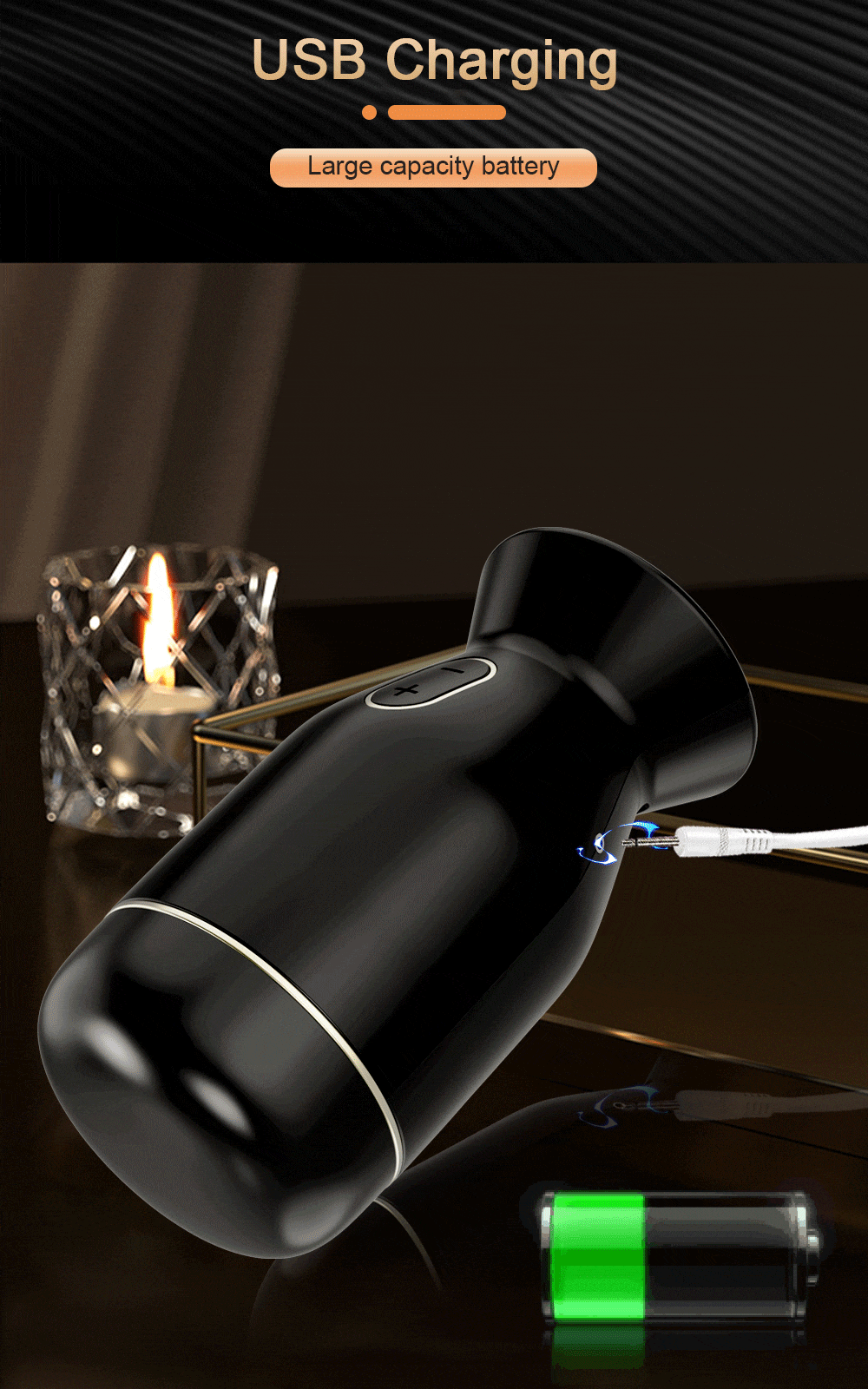 Lovesvibe Masturbieren für Männer Sexspielzeug 7 Vibration & 6 Rotationsmodi 3D Automatischer Taschenmuschi