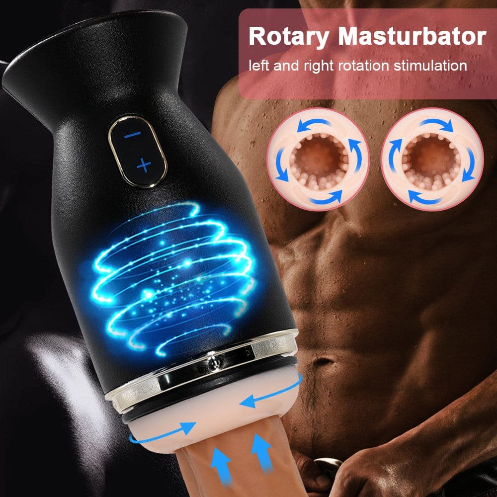 Lovesvibe Masturbieren für Männer Sexspielzeug 7 Vibration & 6 Rotationsmodi 3D Automatischer Taschenmuschi