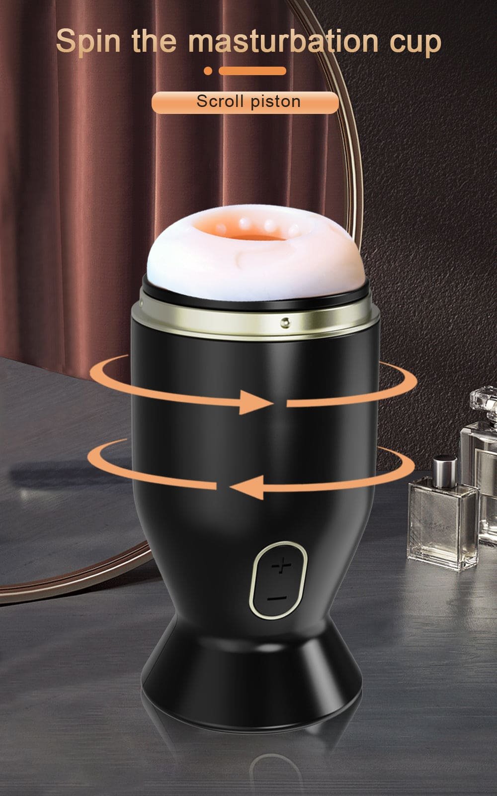 Lovesvibe Masturbieren für Männer Sexspielzeug 7 Vibration & 6 Rotationsmodi 3D Automatischer Taschenmuschi