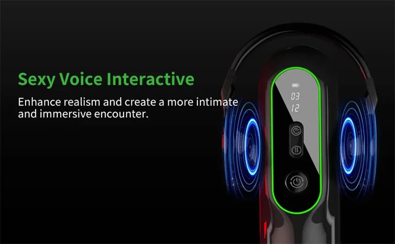 Lovesvibe Masturbieren für Männer mit 6 Vibrations- und 4 Saugfunktionen, Heizung, LCD-Display Sexspielzeug für Männer