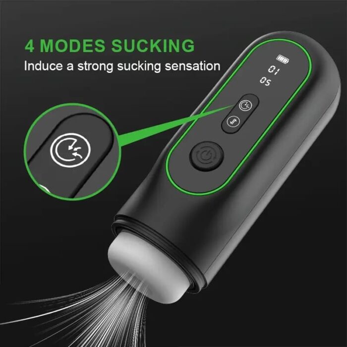Lovesvibe Masturbieren für Männer mit 6 Vibrations- und 4 Saugfunktionen, Heizung, LCD-Display Sexspielzeug für Männer