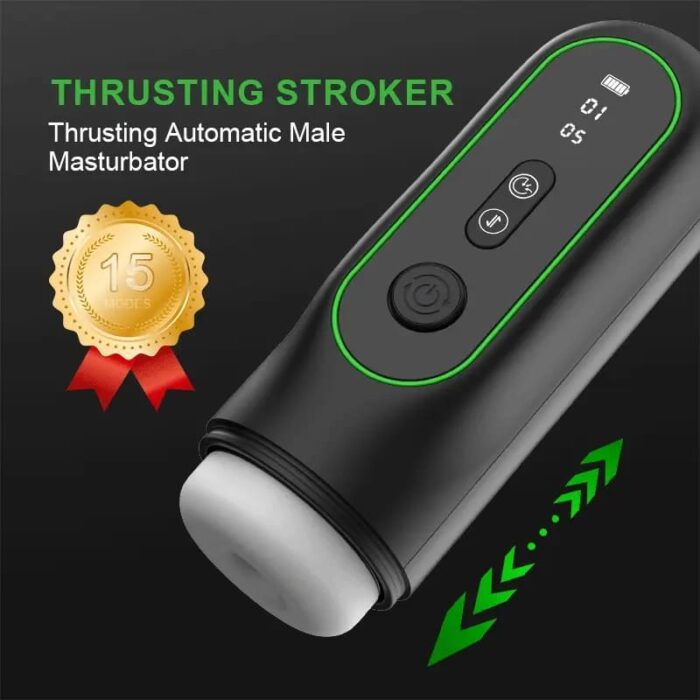 Lovesvibe Masturbieren für Männer mit 6 Vibrations- und 4 Saugfunktionen, Heizung, LCD-Display Sexspielzeug für Männer