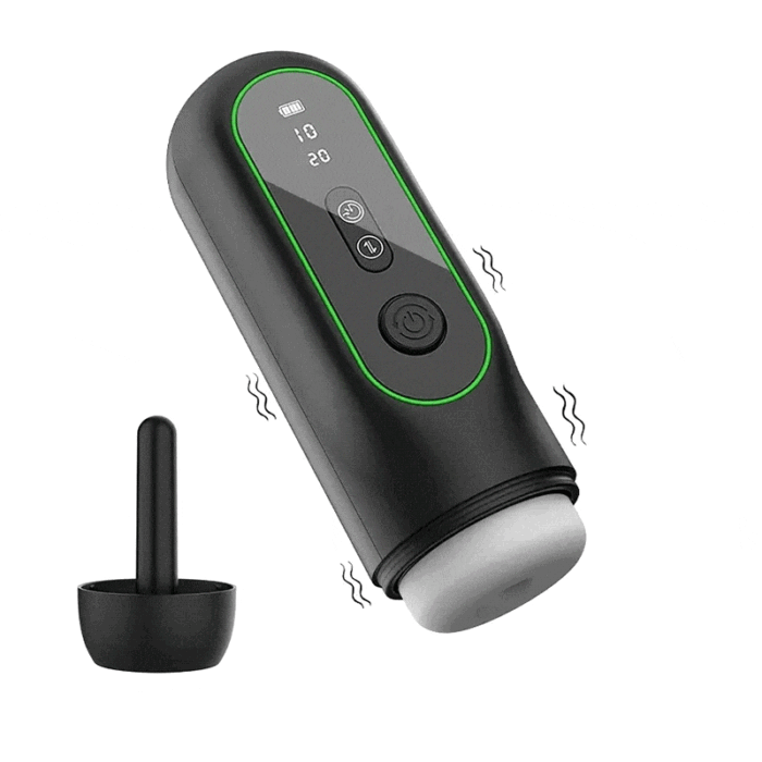 Lovesvibe Masturbieren für Männer mit 6 Vibrations- und 4 Saugfunktionen, Heizung, LCD-Display Sexspielzeug für Männer