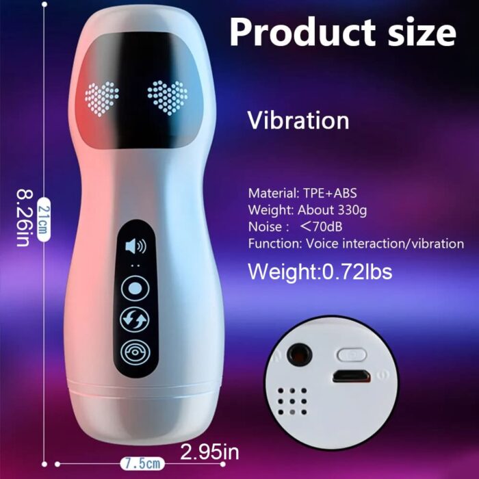 Lovesvibe Smart Vibration Sucking Masturbator Mann mit Sprachheizungsfunktion Elektrische Penispumpe