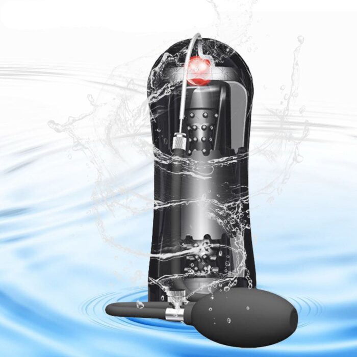 Luftdruck Elektrischer Masturbator Cup mit 10 Vibrations Saugmodi Weicher TPE-Vakuumkanal Sexspielzeug für Männer