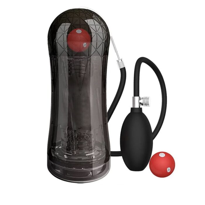 Luftdruck Elektrischer Masturbator Cup mit 10 Vibrations Saugmodi Weicher TPE-Vakuumkanal Sexspielzeug für Männer
