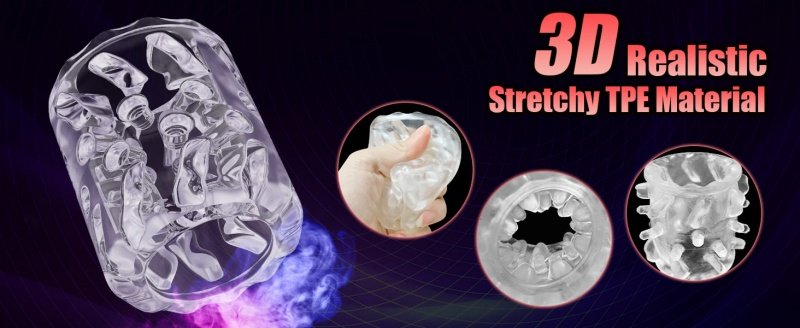 Magic Cube Elektrischer Masturbator mit 7 Rotations modi Verdecktes Design Taschenmuschi mit Zwei Offenen Enden