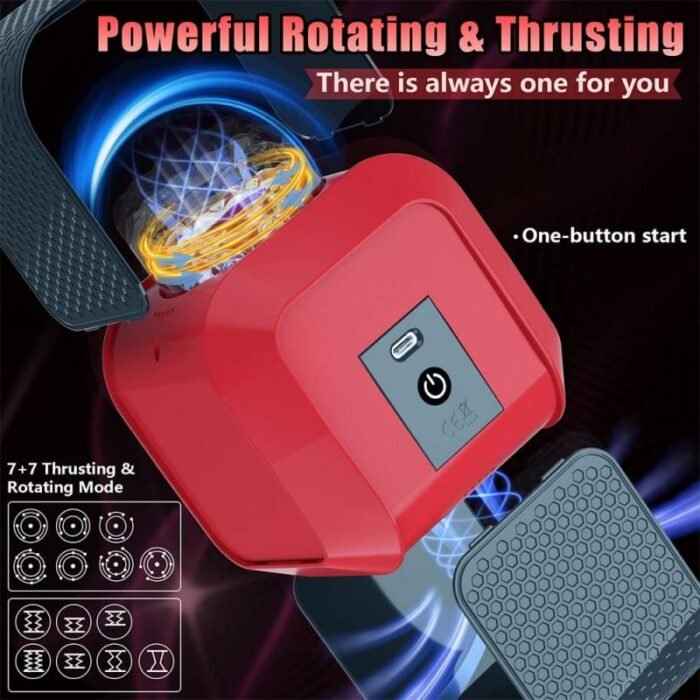 Magic Cube Elektrischer Masturbator mit 7 Rotations modi Verdecktes Design Taschenmuschi mit Zwei Offenen Enden