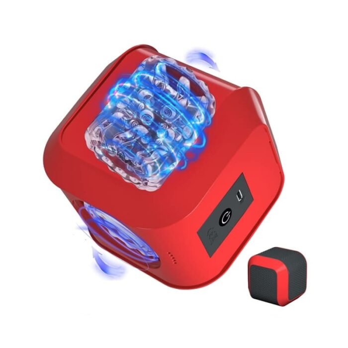 Magic Cube Elektrischer Masturbator mit 7 Rotations modi Verdecktes Design Taschenmuschi mit Zwei Offenen Enden