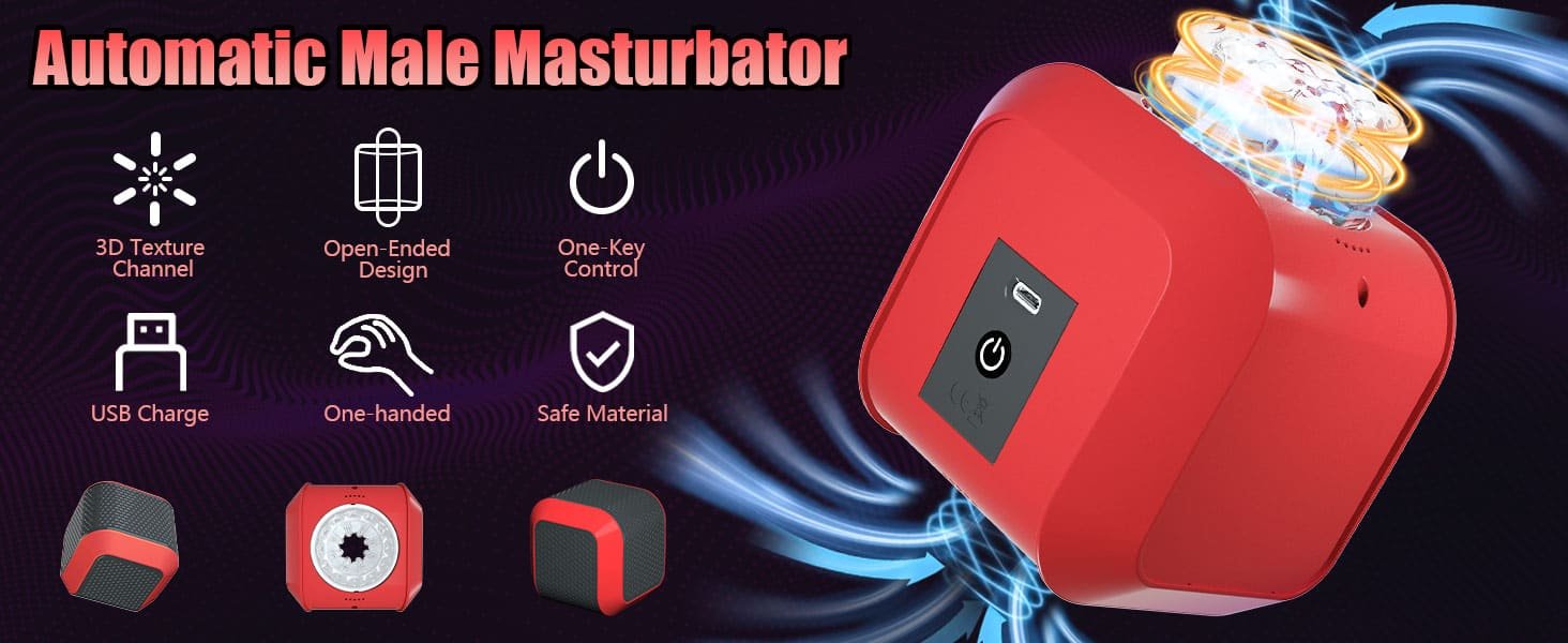 Magic Cube Elektrischer Masturbator mit 7 Rotations modi Verdecktes Design Taschenmuschi mit Zwei Offenen Enden
