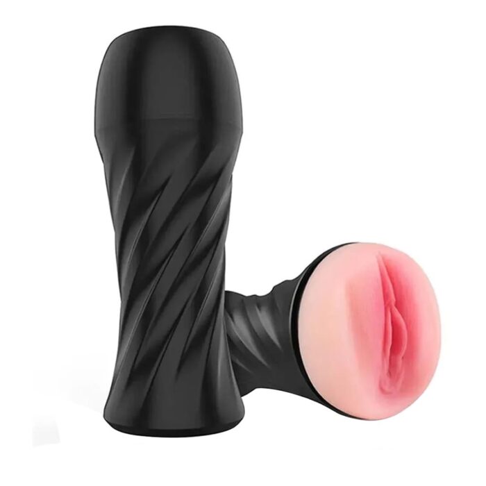 Manueller Saug-Extrusions Masturbator für Männer mit realistischer 3D-Textur & Weicher TPE-Kanal-Taschenmuschi