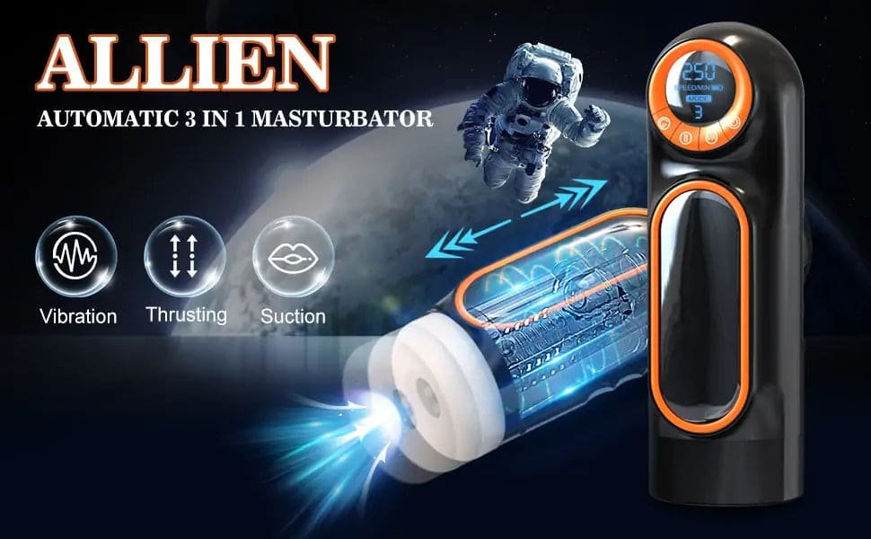 Masturbator Männer mit 10 Vibrationen und 4 Saugnäpfen Sexspielzeug für Männer