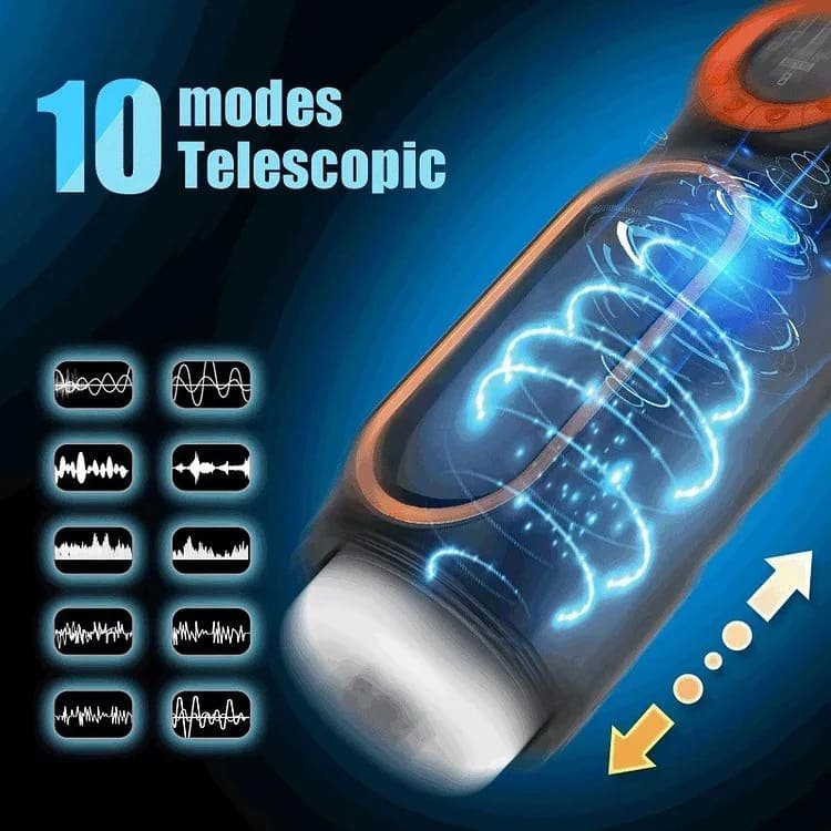 Masturbator Männer mit 10 Vibrationen und 4 Saugnäpfen Sexspielzeug für Männer