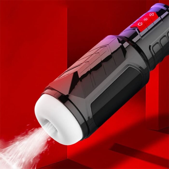 Masturbator für Männer 10 Vibration Stoß und 3 Massageringen Oralsex Masturbator Eichel Stimulator